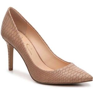 Jessica Simpson Levin Pump - Nude Faux Snake Skin
